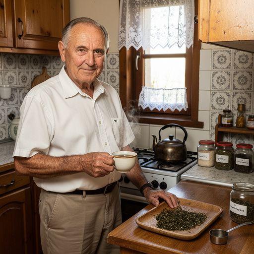 Friss mentalevelek és citromszeletek egy üveg teában, a nyári hőség ellen.